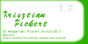 krisztian pickert business card